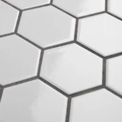 Merola Tile Metro Hex 2" Glossy 11-1/8"x12-5/8" White Porcelain Mosaic (9.64 Sq.ft. /Case) -Master Locks Shop e36921ad8cb9dc63504275ee8b687825 1800x1800