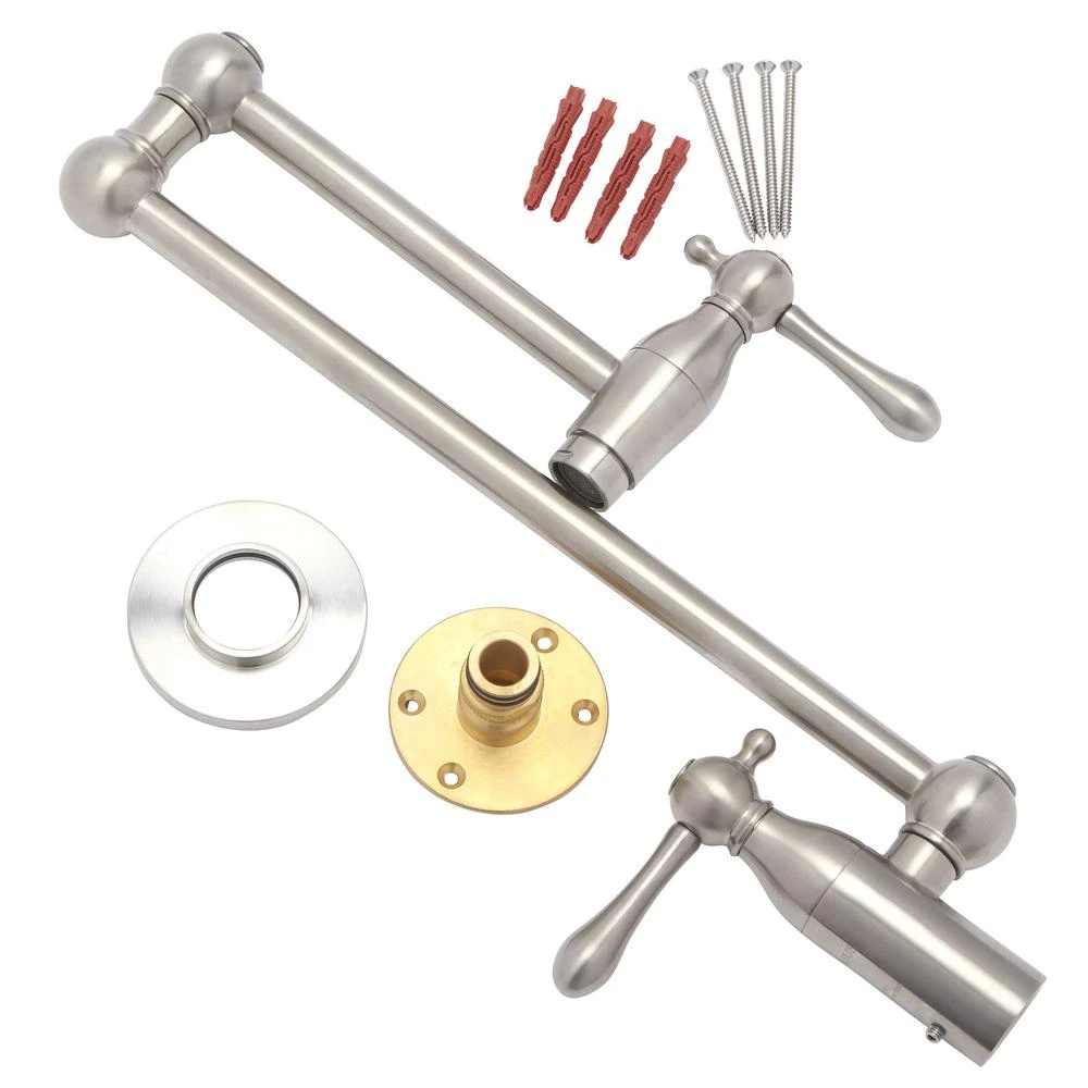 Lyndhurst Wall Mounted Pot Filler In Brushed Nickel 8 Lyndhurst Wall Mounted Pot Filler In Brushed Nickel - Image 6