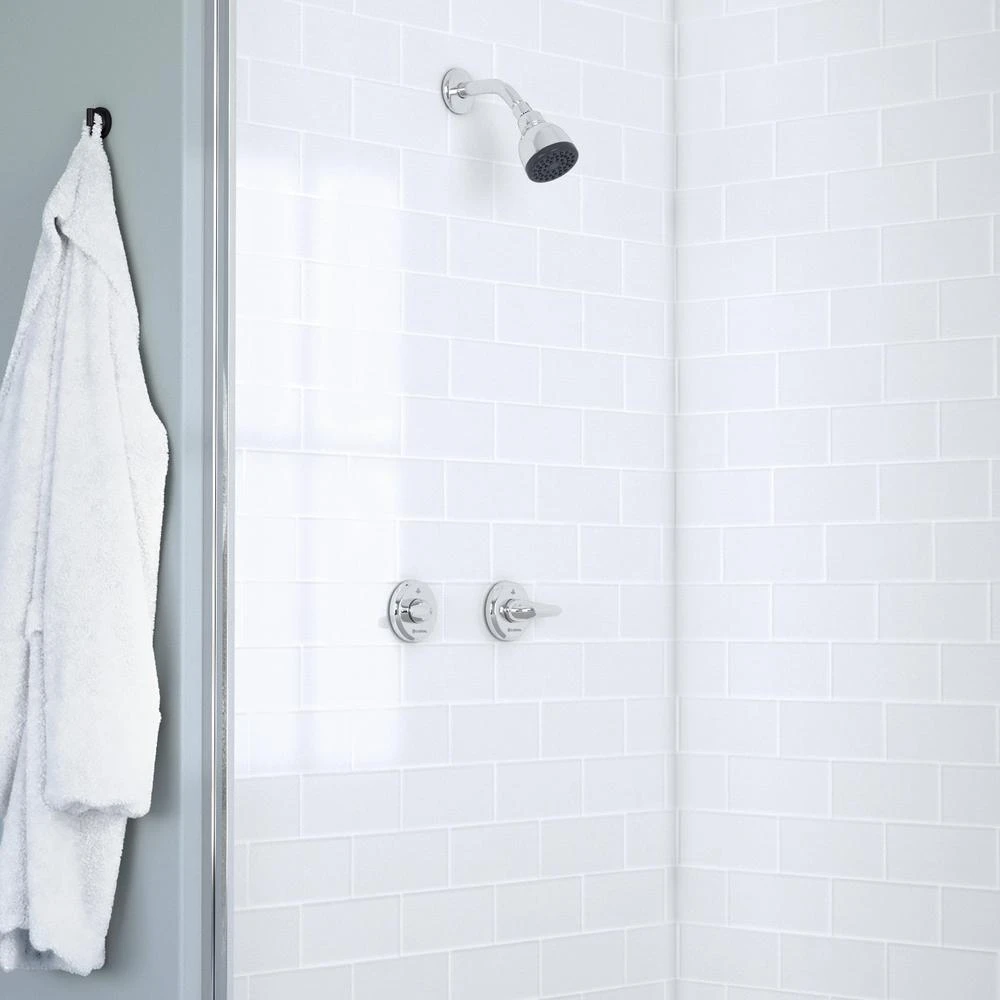 Aragon 2-Handle 1-Spray Shower Faucet In Chrome (Valve Included) 4 Aragon 2-Handle 1-Spray Shower Faucet In Chrome (Valve Included) - Image 2