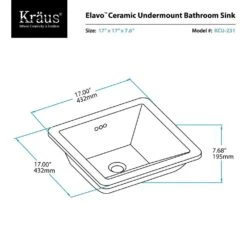 KRAUS Elavo Square Ceramic Undermount Bathroom Sink In White With Overflow -Master Locks Shop e6b04ebfd51e6d17d423d36251ce29a2 1800x1800