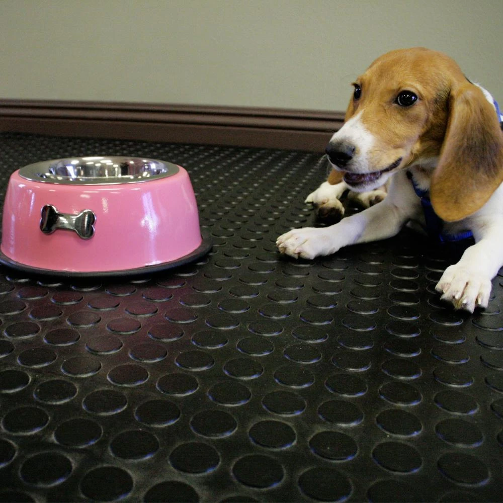 Rubber-Cal Coin Grip 4 Ft. X 4 Ft. Dark Grey Commercial Grade PVC Flooring 8 Rubber-Cal Coin Grip 4 Ft. X 4 Ft. Dark Grey Commercial Grade PVC Flooring - Image 6