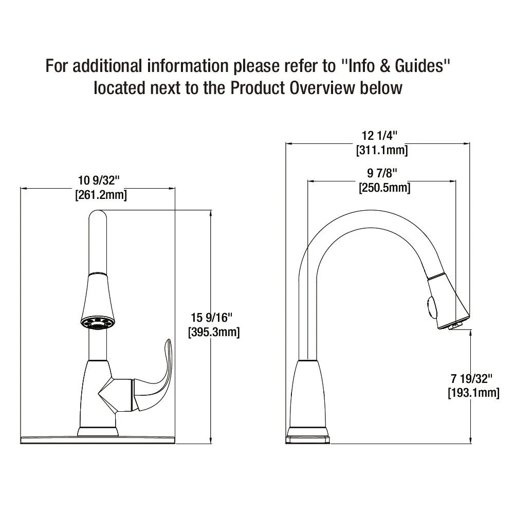 Market Single-Handle Pull-Down Sprayer Kitchen Faucet In Chrome 13 Market Single-Handle Pull-Down Sprayer Kitchen Faucet In Chrome - Image 11