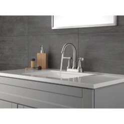 Chamberlain 4 In. Centerset 2-Handle Bathroom Faucet In SpotShield Brushed Nickel -Master Locks Shop e88f7cb00943aeca57abe18c48a0170b 1800x1800