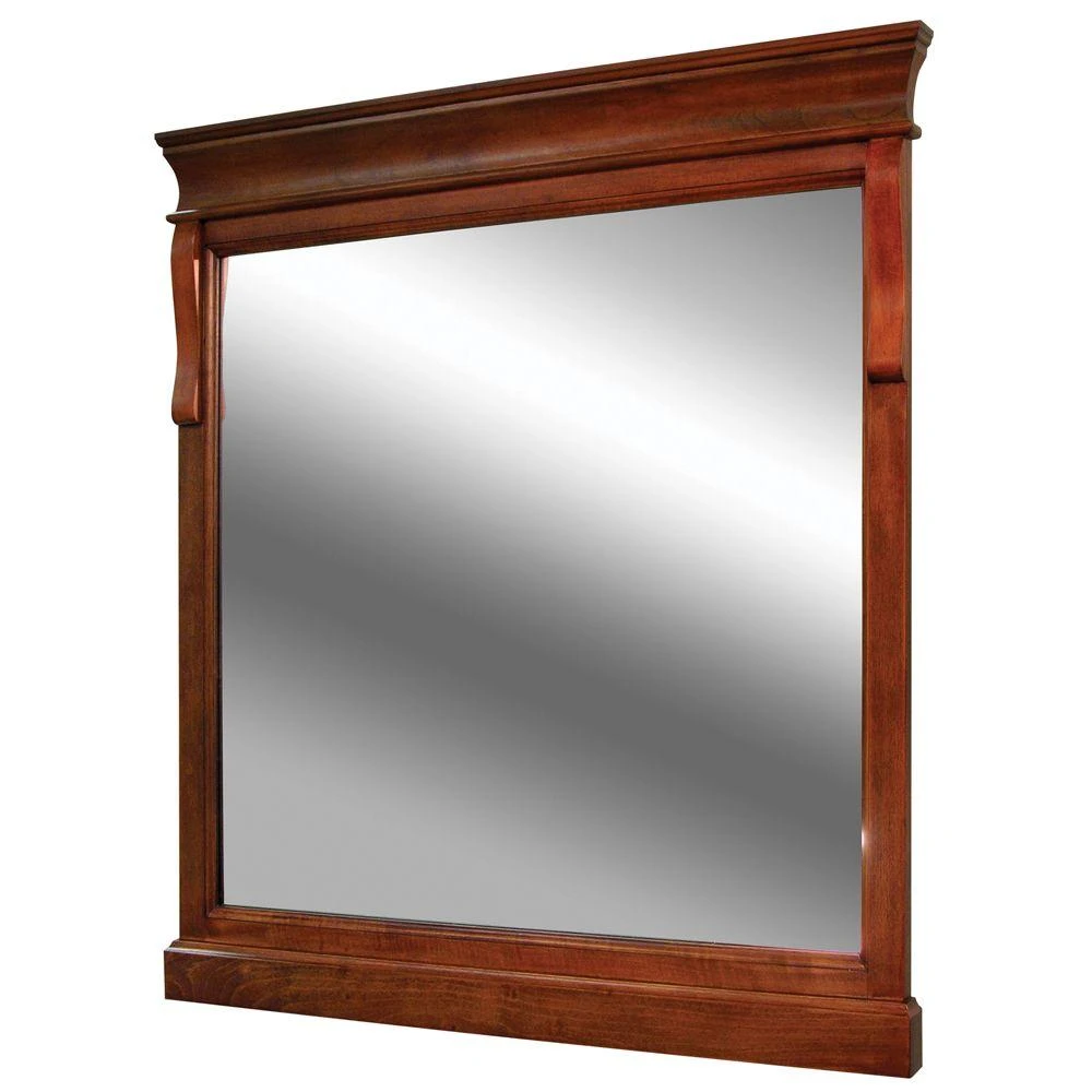 30 In. W X 32 In. H Framed Rectangular Bathroom Vanity Mirror In Warm Cinnamon 3 30 In. W X 32 In. H Framed Rectangular Bathroom Vanity Mirror In Warm Cinnamon