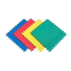 Norsk Multicolor 24 In. X 24 In. EVA Foam Solid Color Multi-Purpose Interlocking Tile (16-Tile)