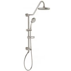 6-spray 8 In. Dual Shower Head And Handheld Shower Head With Low Flow In Brushed Nickel