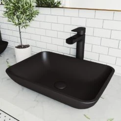 VIGO Black Sottile Rectangular MatteShell Glass Bathroom Vessel Sink -Master Locks Shop ec27f02313257ec3fe294de8b013b3fa 1800x1800