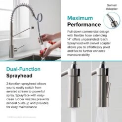 Oletto Single-Handle Pull-Down Sprayer Kitchen Faucet In All-Brite Spot-Free Stainless Steel -Master Locks Shop ec72f06bf68d86672898b50ce3c0d988 1800x1800