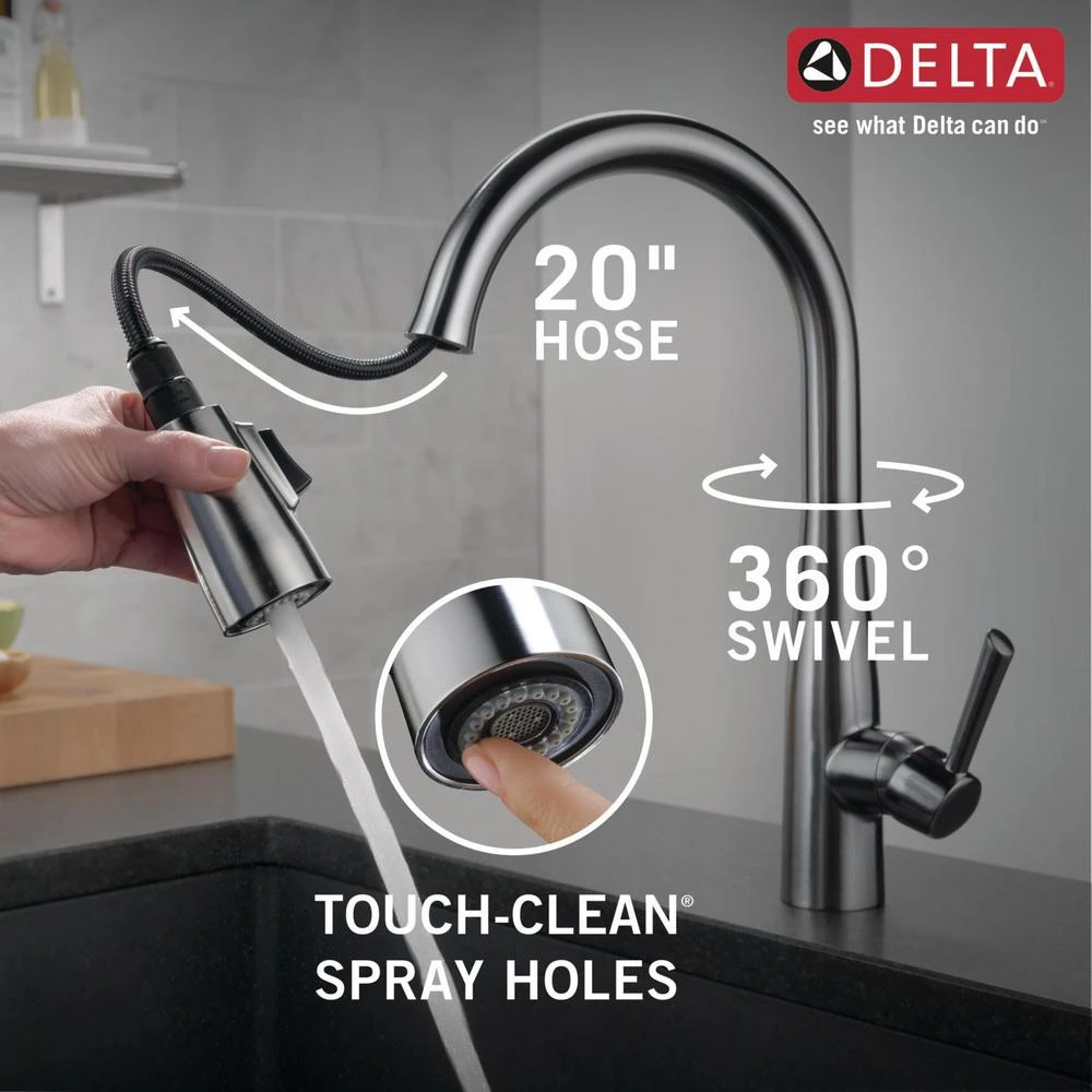 Essa Single-Handle Pull-Down Sprayer Kitchen Faucet With MagnaTite Docking In Arctic Stainless 11 Essa Single-Handle Pull-Down Sprayer Kitchen Faucet With MagnaTite Docking In Arctic Stainless - Image 9