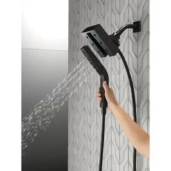 In2ition Two-in-One 4-Spray 4.5 In. Dual Wall Mount Fixed And Handheld H2Okinetic Shower Head In Matte Black -Master Locks Shop ede7cc71884111f369e07ce98c1abce8 1800x1800