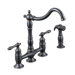 Lyndhurst 2-Handle Bridge Kitchen Faucet With Side Sprayer In Brushed Nickel 18 Lyndhurst 2-Handle Bridge Kitchen Faucet With Side Sprayer In Brushed Nickel -Master Locks Shop eebce1b6c97c4569c18fe2292d3310d0 1800x1800