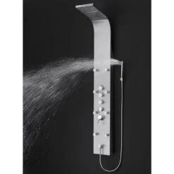 65 In. 8-Jet Rainfall Shower Panel System With Rainfall Waterfall Shower Head And Shower Wand In Stainless Steel 20 65 In. 8-Jet Rainfall Shower Panel System With Rainfall Waterfall Shower Head And Shower Wand In Stainless Steel -Master Locks Shop eec570143131d3771f83862e8372b63e 1800x1800