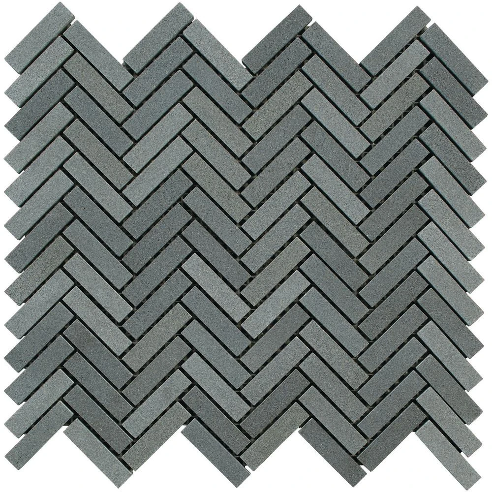 Jeffrey Court Basalt Herringbone Gray 11 In. X 10 In. X 8 Mm Honed Basalt Mosaic Wall/Floor Tile 8 Jeffrey Court Basalt Herringbone Gray 11 In. X 10 In. X 8 Mm Honed Basalt Mosaic Wall/Floor Tile - Image 6