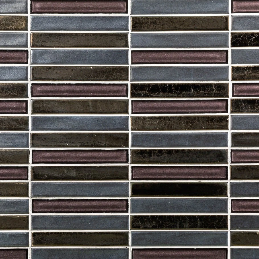 Bond Tile Glory Midnight 11.81 In. X 11.81 In. Ceramic And Glass Wall Mosaic (0.97 Sq. Ft.) 5 Bond Tile Glory Midnight 11.81 In. X 11.81 In. Ceramic And Glass Wall Mosaic (0.97 Sq. Ft.) - Image 3