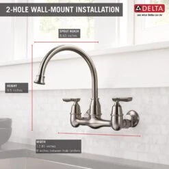 Corin 2-Handle Wall-Mount Kitchen Faucet In Stainless -Master Locks Shop f30cd33b42519797e4f87c544ab08843 1800x1800