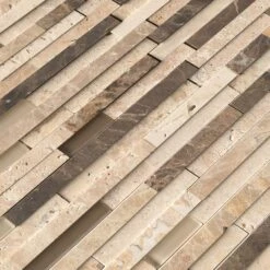 MSI Ashlar Rock Interlocking 8 In. X 18 In. X 8 Mm Glass And Stone Mesh-Mounted Mosaic Tile (1 Sq. Ft.)