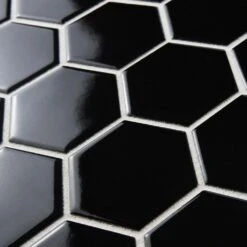 Merola Tile Metro Hex 2 In. Glossy Black 11-1/8"x12-5/8" X 7 Mm Porcelain Mosaic Tile (9.64 Sq. Ft. / Case) -Master Locks Shop f657f981b828887fd1948ddb852f4c81 1800x1800