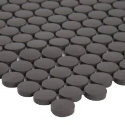 MSI Penny Round Nero 12.32 In. X 11.38 In. X 6mm Matte Porcelain Mesh-Mounted Mosaic Tile (14.4 Sq. Ft./case) -Master Locks Shop f6a0408788f4d5d0f468886ce094b84b 1800x1800
