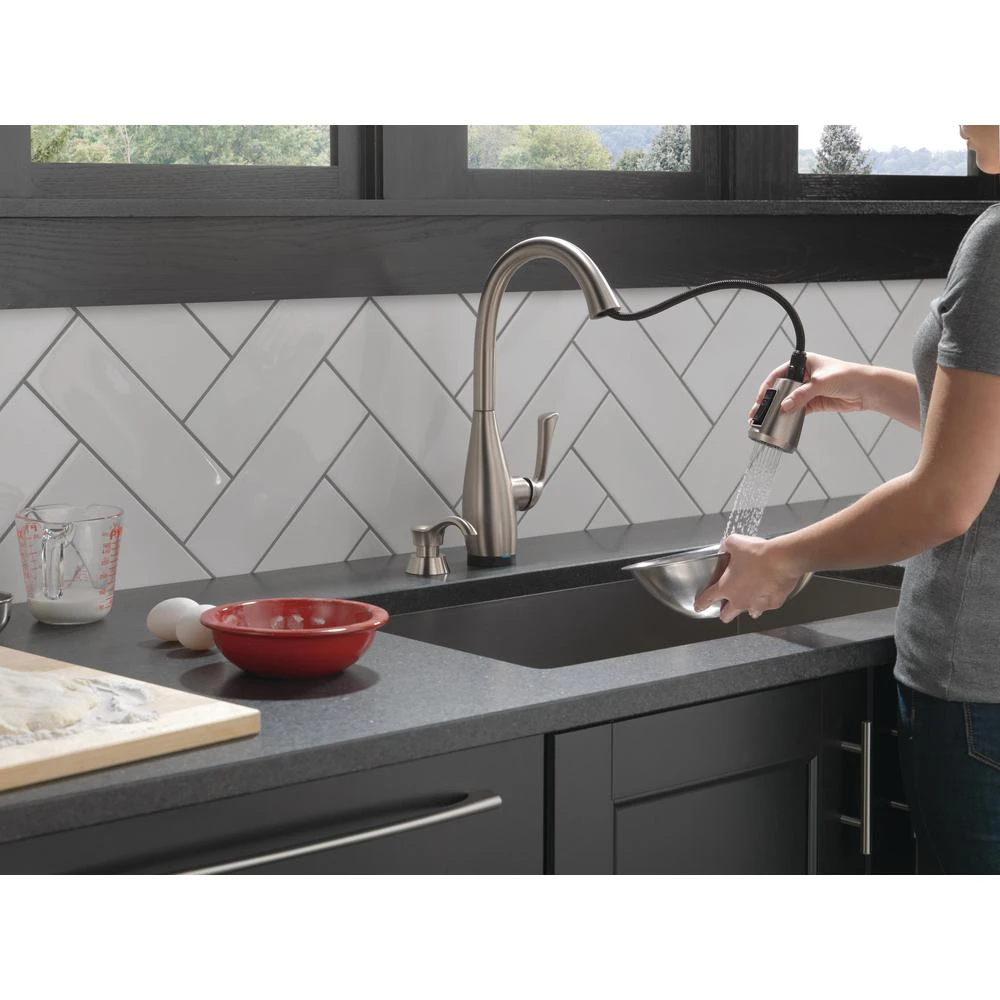 Dominic Single-Handle Pull-Down Sprayer Kitchen Faucet With Touch2O & ShieldSpray Technology In SpotShield Stainless 7 Dominic Single-Handle Pull-Down Sprayer Kitchen Faucet With Touch2O & ShieldSpray Technology In SpotShield Stainless - Image 5