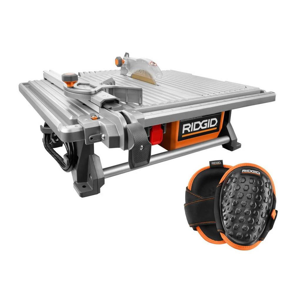 RIDGID 6.5 Amp Corded 7 In. Table Top Wet Tile Saw With Gel-Foam Knee Pads 3 RIDGID 6.5 Amp Corded 7 In. Table Top Wet Tile Saw With Gel-Foam Knee Pads