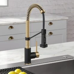 Single-Handle Pull-Down Kitchen Faucet With Dual Function Sprayhead In Spot Free Antique Champagne Bronze/Matte Black 13 Single-Handle Pull-Down Kitchen Faucet With Dual Function Sprayhead In Spot Free Antique Champagne Bronze/Matte Black -Master Locks Shop f8aefbe21c79ca795b149746ecd0a555 1800x1800