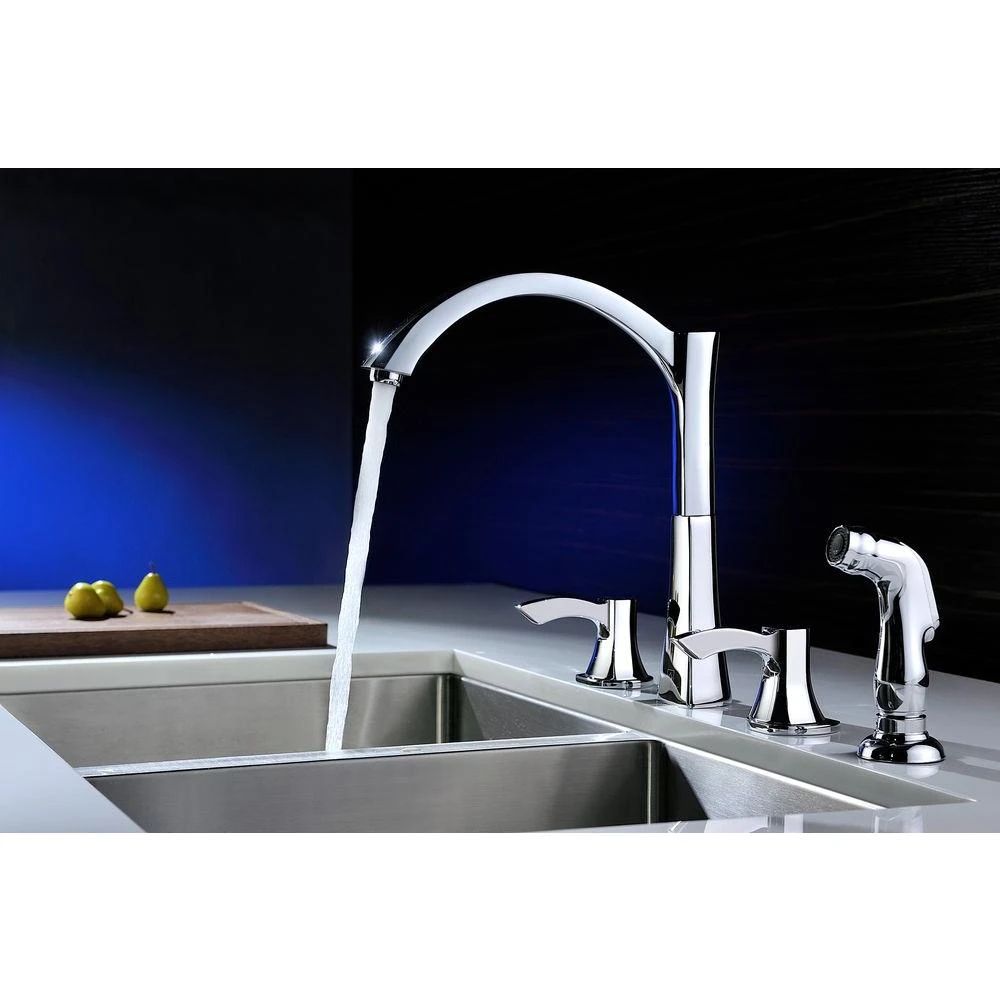 Soave Series 2-Handle Standard Kitchen Faucet In Polished Chrome 8 Soave Series 2-Handle Standard Kitchen Faucet In Polished Chrome - Image 6