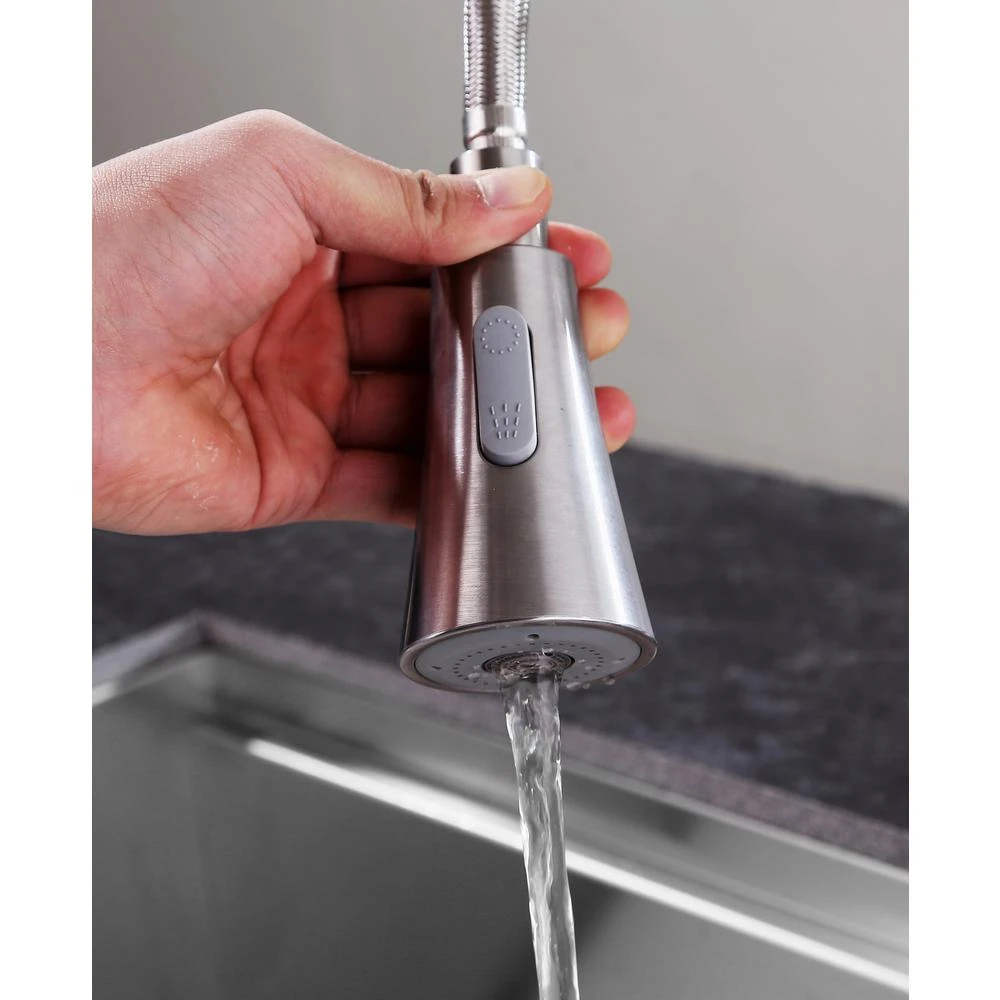 Carriage Single Handle Standard Kitchen Faucet In Brushed Nickel 6 Carriage Single Handle Standard Kitchen Faucet In Brushed Nickel - Image 4