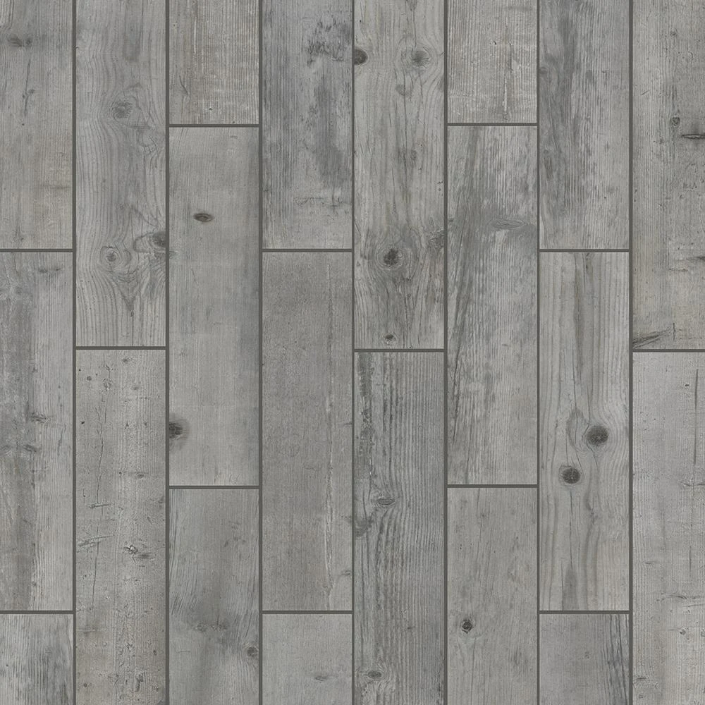 Florida Tile Home Collection Timber Grey 6 In. X 24 In. Porcelain Floor And Wall Tile (14 Sq. Ft. / Case) 8 Florida Tile Home Collection Timber Grey 6 In. X 24 In. Porcelain Floor And Wall Tile (14 Sq. Ft. / Case) - Image 6