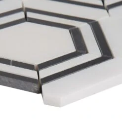 MSI Georama Nero 13 In. X 11 In. X 10mm Polished Marble Mesh-Mounted Mosaic Tile (9.9 Sq. Ft. / Case) -Master Locks Shop f9b0b0f28a31b0552df43cb1244d8195 1800x1800