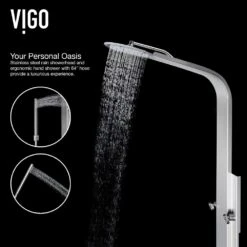 Mateo 59.5 In. 6-Jet High Pressure Shower Panel System With Rainhead Fixed Handheld Dual Shower In Stainless Steel -Master Locks Shop fa5d52effb59880a8a94453315dec759 1800x1800