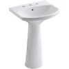 KOHLER Cimarron 8 In. Widespread Vitreous China Pedestal Combo Bathroom Sink In White With Overflow Drain -Master Locks Shop fa6cccc56968a5449707b1198918b8f4 1800x1800