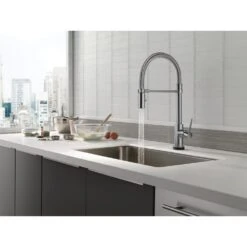 Trinsic Pro Single-Handle Pull-Down Sprayer Kitchen Faucet With Touch2O Technology And Spring Spout In Arctic Stainless -Master Locks Shop fa8e00e25f4d5ad0499923d0af0cb620 1800x1800