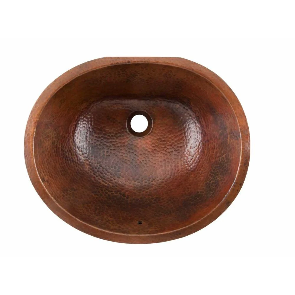 SINKOLOGY Freud 19 In. Undermount Solid Copper Bathroom Sink In Aged Copper 5 SINKOLOGY Freud 19 In. Undermount Solid Copper Bathroom Sink In Aged Copper - Image 3