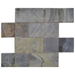 Merola Tile Crag Subway Sunset 11-3/4 In. X 11-3/4 In. X 10 Mm Slate Mosaic Tile -Master Locks Shop fc716f20e34206e72226bbf4cf8a248c 1800x1800